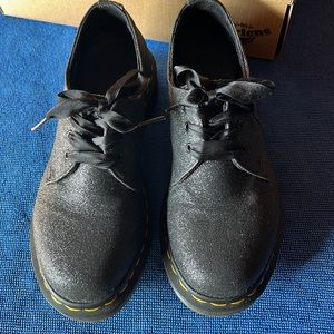 Black glitter Doc Marten oxfords